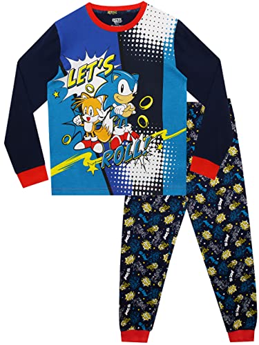 Sonic the Hedgehog Jungen Schlafanzug Blau 116 von Sonic The Hedgehog