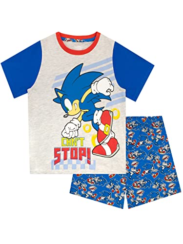 Sonic The Hedgehog Jungen Schlafanzug Blau 134 von Sonic The Hedgehog