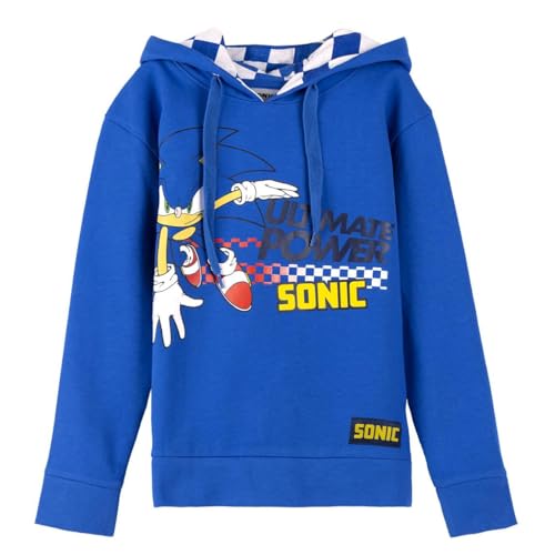 Sonic the Hedgehog Kapuzenpullover für Jungen, Sweatshirt, Geschenk für Kinder und Jugendliche, Größe 8 Jahre von Sonic the Hedgehog