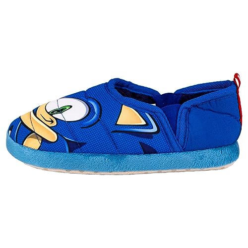 Sonic Hausschuhe Slipper, Blau, 30/31 EU Schmal von SONIC