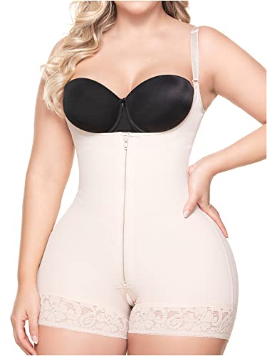 Sonryse 096 Kolumbianische Faja nach Operationen Kompressions-Shapewear Kleidungsstück nach Fettabsaugung für Frauen, 096 Beige, Small von Sonryse