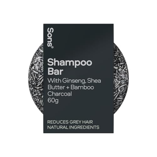 Sons Anti-Grey Bar, Festes Shampoo zur Farbsanierung für Männer, Repigmentierung grauer Haarsträhnen, für den täglichen Gebrauch, 1 Monat Sons Anti-Grey Bar, Festes Shampoo zur Farbsanierung für Männer, Repigmentierung grauer Haarsträhnen, für den täglichen Gebrauch, 1 Monat von Sons
