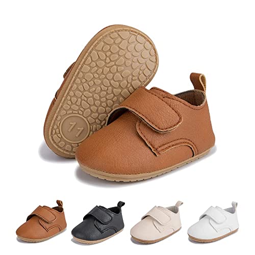 Sonsage Kleinkind Baby Junge Mädchen Leder Turnschuhe Kleinkind Slip on Weiche Gummisohle Schuhe Neugeborenes Babybett Erste Wanderschuhe 6-12 Monate… von Sonsage