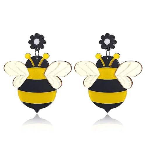 Ohrringe Ohrstecker Damen Schmuck Earringstropfenohrringe Für Frauen Retro-Acryl-Ohrhänger Für Party E2452Bees von Sopodbacker