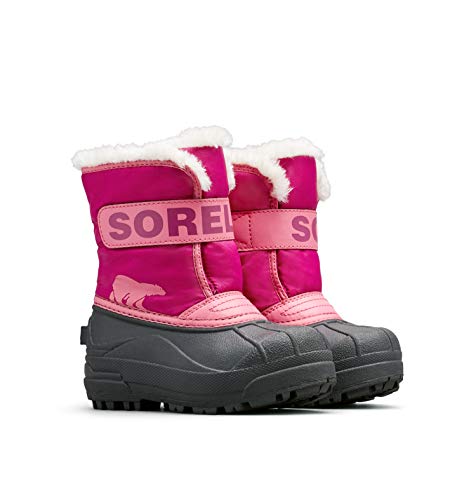 Sorel KIDS SNOW COMMANDER Schneestiefel für Unisex Baby, Rot (Tropic Pink x Deep Blush) - Children, 28 EU von Sorel