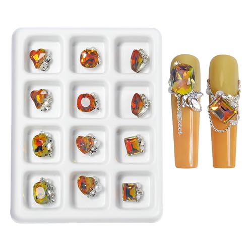 1 Box Verschiedene Nail Art Strasssteine ​​Set DIY Bastelbedarf Dekoration Erstellen Sie Einzigartige Nageldesigns Nail Art Verzierungen von Sorrowso