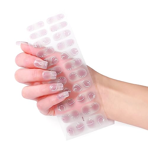 22 Stück Mehrfarbige Nagellackstreifen Selbstklebende Gel Nagelaufkleber Abziehbilder Gel Nagelstreifen Vollständige Nagelfolien Für Nagelkunst Gel Nagellack Aufkleber Gel Nagelaufkleber von Sorrowso