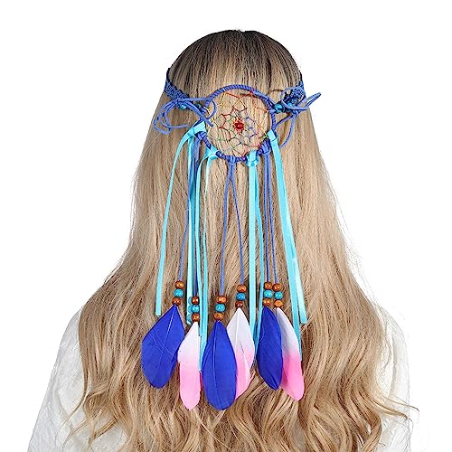 Böhmisches Feder-Haarband für 55–60 cm Kopfumfang, für Kinder und Mädchen, Geburtstagsgeschenk, Feder-Kopfschmuck von Sorrowso