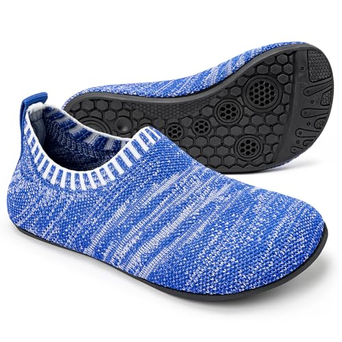 Sosenfer Kinder Hausschuhe Jungen mädchen Anti-Rutsch Sohle Kleinkinder Schuhe Baby Slipper Unisex-BLAN-22XIN von Sosenfer