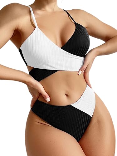 Sosila Damen Bikini Set Bademode Tankini ohne Bügel, Push Up Effekt von Sosila