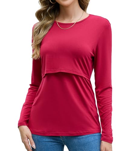 Sosolism Damen Stilltop Langarm Stillshirt Weiche Stillen T-Shirts Umstandsmode Tops Sosolism Damen Stilltop Langarm Stillshirt Weiche Stillen T-Shirts Umstandsmode Tops von Sosolism
