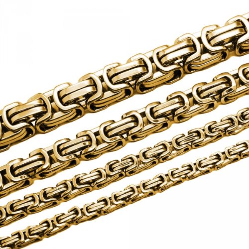 SoulCats Königskette/Halskette aus Edelstahl Farbe: Gold Auswahl: Kette 50 cm + Armband von SoulCats