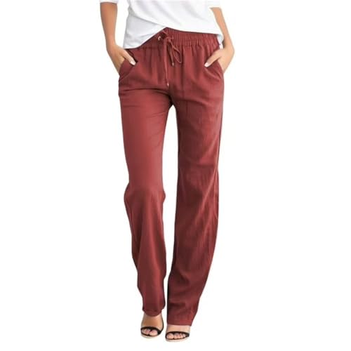 Soulolo Leinenhose Damen Länge Leichte Sommerhose Musselin Einfarbig Freizeithose Gerade Stoffhose Einfarbig Jogginghose Elegant Leicht Baumwolle Leinen Hose Soulolo Leinenhose Damen Länge Leichte Sommerhose Musselin Einfarbig Freizeithose Gerade Stoffhose Einfarbig Jogginghose Elegant Leicht Baumwolle Leinen Hose von Soulolo