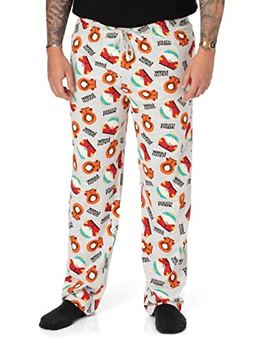 South Park Mens Lounge Hosen Comedy -Serie Charaktere Gray PJs Hosen XL von South Park