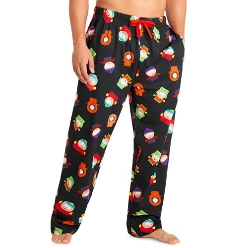 South Park Pyjamahose Herren Lang - Homewear Schlafanzug Herren Lang in den Größen S-3XL (2XL, Mehrfarbig) von South Park