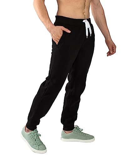 Southpole Herren Active Basic Jogger Fleece Pants Jogginghose, Schwarz, 4XL Große Größen Tall von Southpole