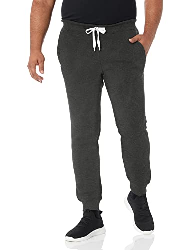 Southpole Herren Basic Active Fleece-Jogginghose, reguläre und große Größen Trainingshose, Heather Charcoal (Cargo), S von Southpole