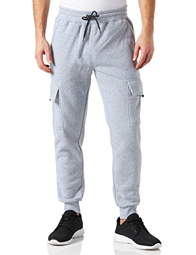 Southpole Herren Cargo Fleece Jogger Hose, h.Grey, L von Southpole