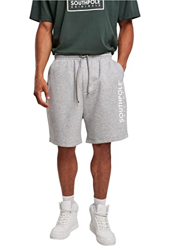 Southpole Herren Southpole Basic Sweat Shorts, heathergrey, XL von Southpole