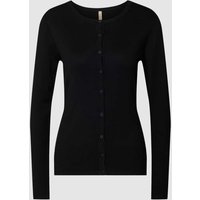 Soyaconcept Strickjacke mit Rundhalsausschnitt Modell 'Dollie' in Black, Größe M von Soyaconcept