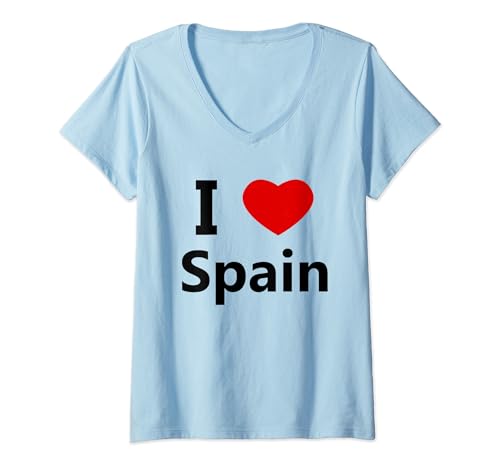 Damen Spanien Flagge Spain Flag Damen Espana Deko Kinder Espana T-Shirt mit V-Ausschnitt von Spanische Fahne Herren Spanien Deko Frauen Männer