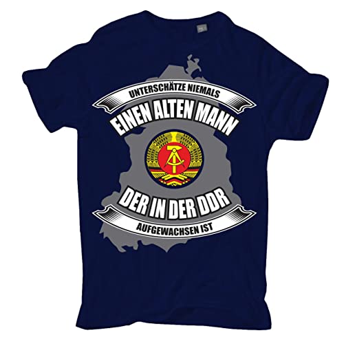 Herren T-Shirt Unterschätze nie einen Alten Mann aus der DDR Größe S - 8XL von Spaß Kostet