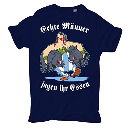 Spaß Kostet Herren Übergrössen Tshirt 3XL bis 8XL Wildschwein Motiv Echte Männer jagen Ihr Essen von Spaß Kostet