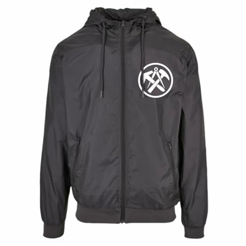 Spaß Kostet Herren Windbreaker Regenjacke mit Kapuze Dachdecker Zeichen Logo Arbeitsjacke Spaß Kostet Herren Windbreaker Regenjacke mit Kapuze Dachdecker Zeichen Logo Arbeitsjacke von Spaß Kostet