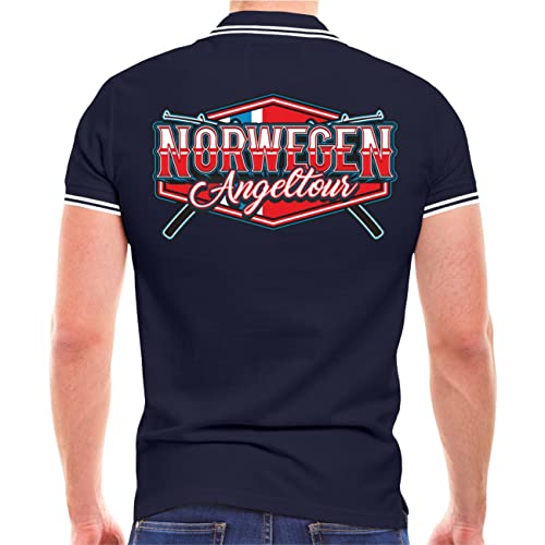 Spaß Kostet Herren Poloshirt Polohemd Norwegen Angeltour 2023 Angler Urlaub von Spaß Kostet