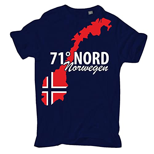 Übergrößen Herren Tshirt 71 Grad Nord NORWEGEN Größe 3XL - 8XL von Spaß Kostet