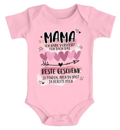 SpecialMe® Baby Body für Mädchen Mama ich Habe versucht Finden Spruch lustig Kurzarm Bio Baumwolle rosa 12-18 Monate von SpecialMe