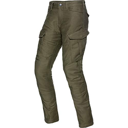 Spirit Motors Motorrad Jeans Motorradhose Motorradjeans Cargo Hose 1.0 grün 36/32, Herren, Chopper/Cruiser, Ganzjährig, Textil von Spirit Motors