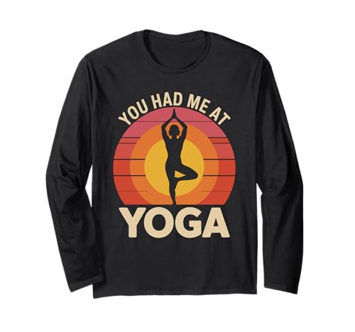 Du hattest mich bei Yoga Retro Mindfulness Yoga Fitness für Frauen Langarmshirt Du hattest mich bei Yoga Retro Mindfulness Yoga Fitness für Frauen Langarmshirt von Spiritual Apparel Chakras Meditation Yoga