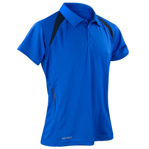 Spiro Herren Sport Polo-Shirt Team Spirit Performance (2XLarge) (Königsblau/Marineblau) von Spiro