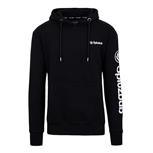 Spitzbub Herren Hoodie Pullover mit Kapuze Kapuzenpullover Sport in Schwarz (XXL) von Spitzbub