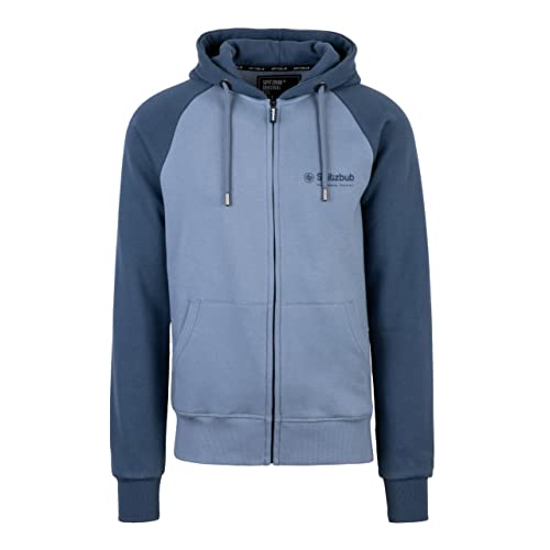 Spitzbub Herren Sweatjacke Hooded Zip mit Kapuze Kapuzenpullover Sports Sweatjacke in Blau von Spitzbub