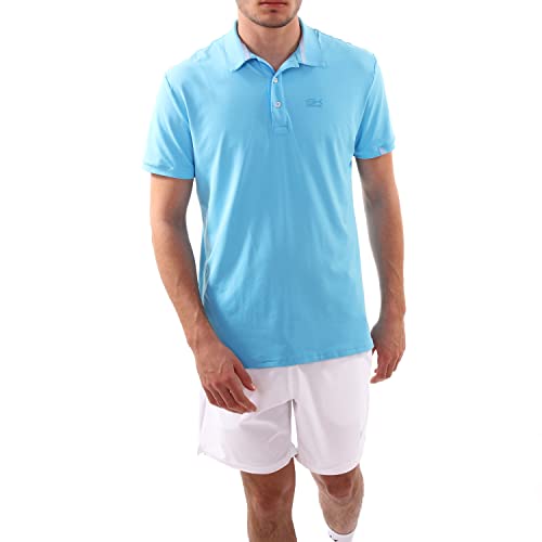 Sportkind Jungen & Herren Tennis, Golf, Segeln, Funktions Poloshirt Kurzarm, UV-Schutz, atmungsaktiv, hellblau, Gr. XL von Sportkind