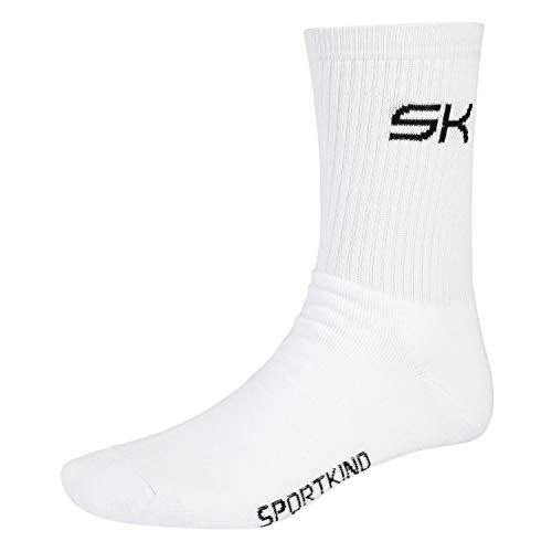 Sportkind Kinder & Erwachsene Tennis, Running, Golf Socken lang, weiss, Gr. 39-41 von Sportkind