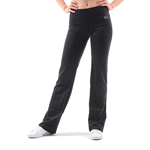 Sportkind Mädchen & Damen Flare Sport, Fitness Hose, Yogahose, Jazzpants, schwarz, Gr. M von Sportkind