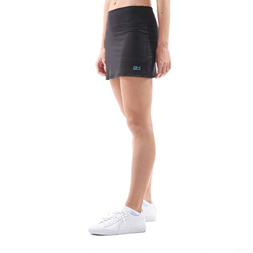 Sportkind Mädchen & Damen Tennis, Hockey, Golf Basic Skort, Rock mit Innenhose, atmungsaktiv, UV-Schutz, schwarz, Gr. 158 von Sportkind