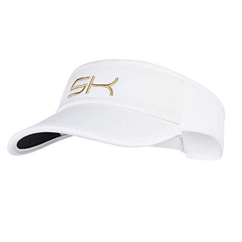 Sportkind Tennis, Running, Golf Sonnen Visor, Weiss/Gold von Sportkind