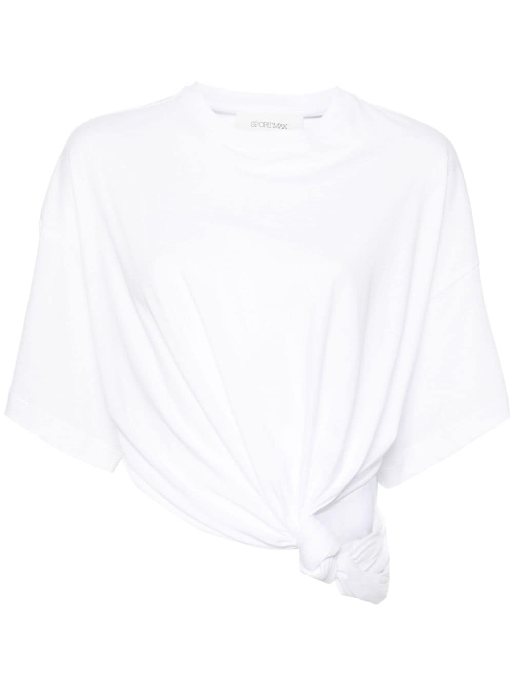 Sportmax Afgano T-Shirt mit Knoten - Weiß von Sportmax