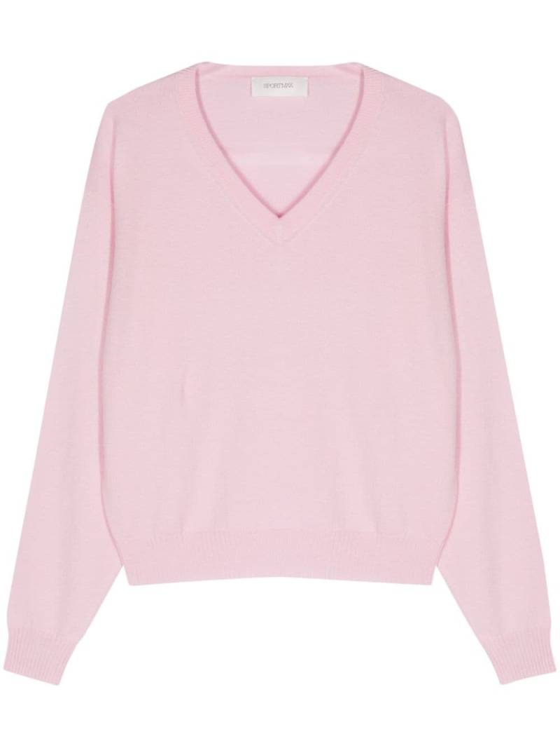 Sportmax Etruria Pullover mit V-Ausschnitt - Rosa von Sportmax