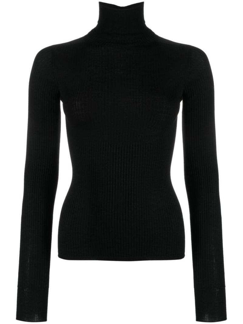 Sportmax Rollkragenpullover aus Schurwolle - Schwarz von Sportmax