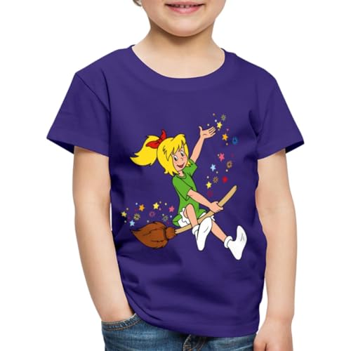 Spreadshirt Bibi Blocksberg Fliegt Auf Kartoffelbrei Kinder Premium T-Shirt, 122/128 (6 Jahre), Lila von Spreadshirt