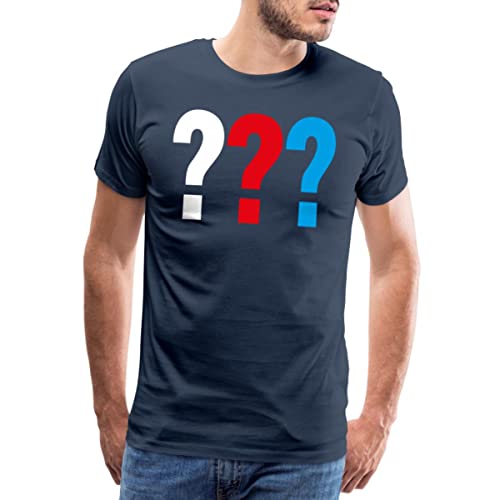 Spreadshirt Die DREI Fragezeichen Logo Männer Premium T-Shirt, XL, Navy von Spreadshirt