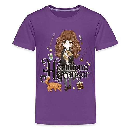 Spreadshirt Harry Potter Hermine Granger Kinder Premium T-Shirt, 134/140 (8 Jahre), Lila von Spreadshirt