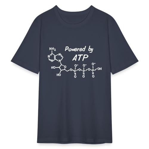 Spreadshirt Powered by ATP Männer Slim Fit T-Shirt, XL, Navy von Spreadshirt