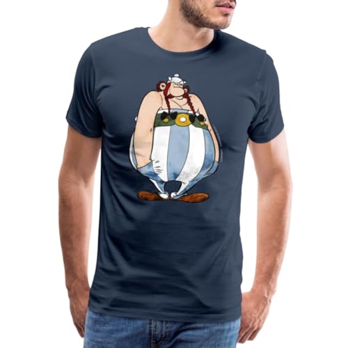 Spreadshirt Asterix & Obelix Bockig Männer Premium T-Shirt, 4XL, Navy von Spreadshirt