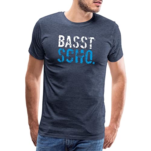 Spreadshirt Bayrischer Dialekt Basst Scho Passt Schon Bairisch Männer Premium T-Shirt, XL, Blau meliert von Spreadshirt